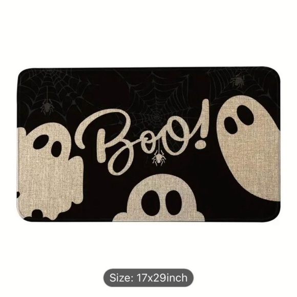 Halloween Ghost Doormat with Anti-Slip Rubber Backing - Hand Wash Only Polyester - Picture 1 of 7